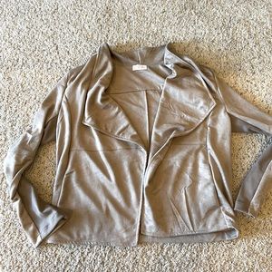Pink Lily Taupe Suede Jacket Size Large
